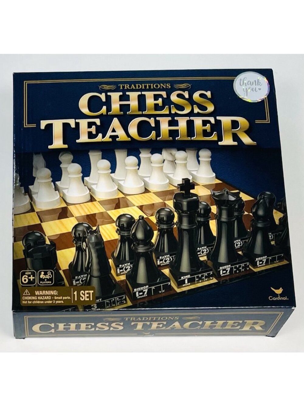 Traditions CHESS TEACHER Board Game Learn to Play Set Cardinal 6040407 NIB NEW